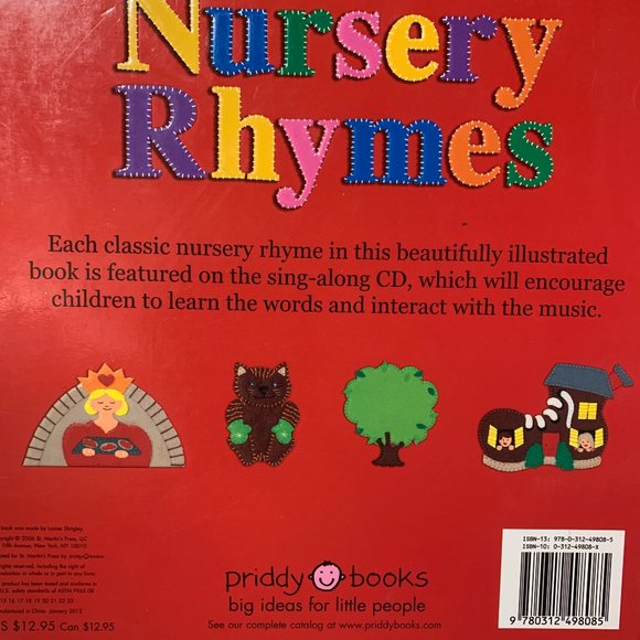 Nursery Rhymes: with a Sing-Along Music CD Children's Board Book 22 Songs Rhymes - Picture 4 of 11